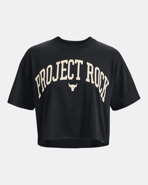 Women's Project Rock Crop Short Sleeve in Black image number 4